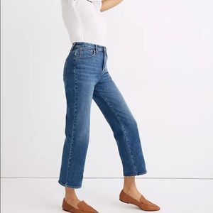 Madewell curvy slim wide-leg crop jeans size 24